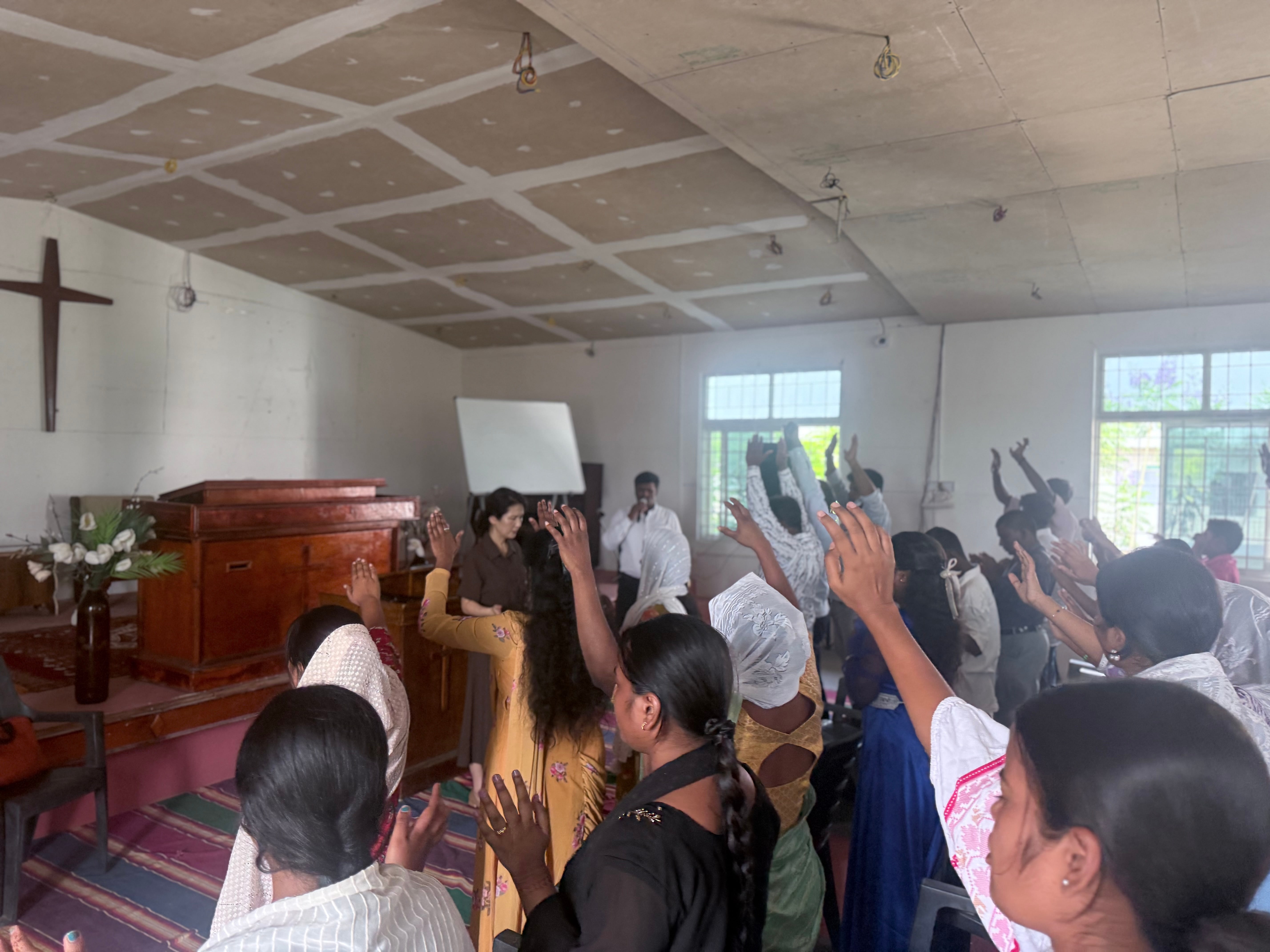 A congregation at worship